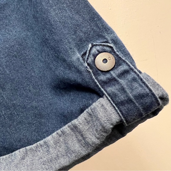 Calvin Klein Jeans Denim Button Up Shirt Blue US L - Picture 5 of 11